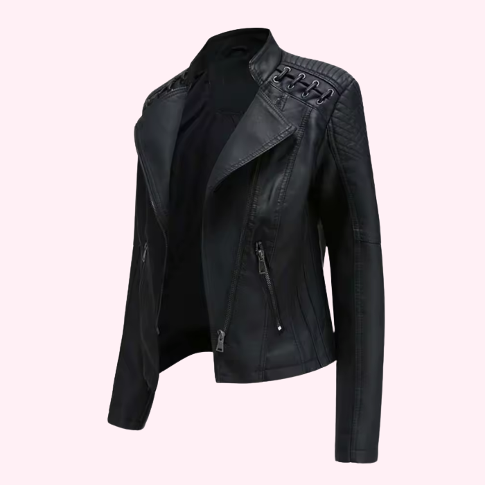 Giacca biker in ecopelle