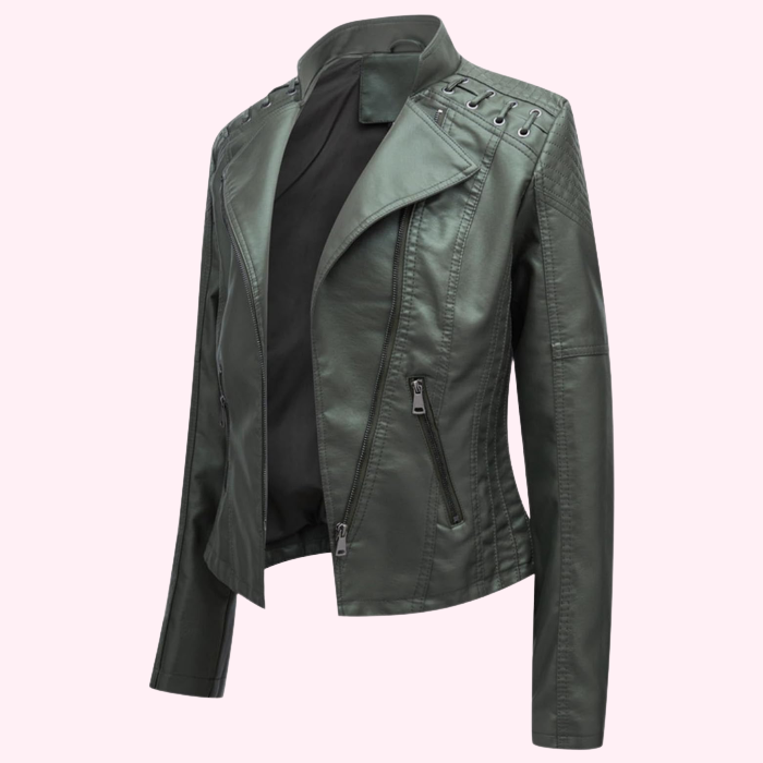 Giacca biker in ecopelle